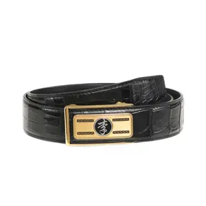 Wholesale customized high quality crocodile leather exotic Chinese style genuine skin strap belt for men