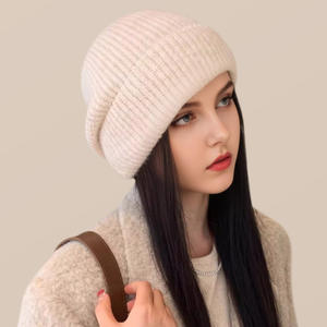 Vente en gros Pull coupe-vent d'extérieur unisexe Couvre-oreilles Chapeau d'hiver Crâne Confortable Chaud <span class=keywords><strong>Cachemire</strong></span> Tricoté 2025 Bonnets tendance - Product Image 4