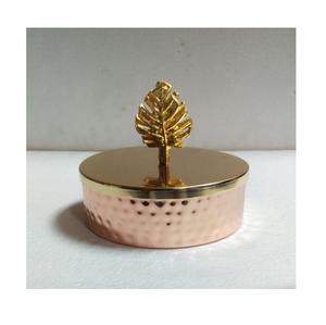 Pot à bonbons en métal vintage GoldPowder Coated Handmade Designer Nut Server Forme ronde Vente en gros Pot à fruits secs en métal de luxe - Product Image 6