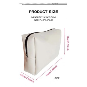 Estuche Profesional para Brochas de Maquillaje, Bolsa de Cosméticos de PU Blanca, Impermeable, para Viaje, para Mujer, de Fábrica con Certificación BSCI - Product Image 3