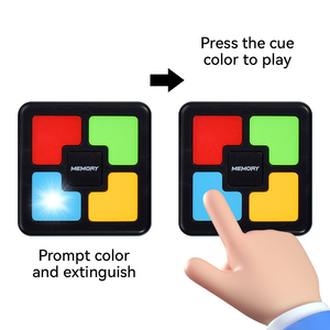 เครื่องเกมฝึกความจำสำหรับเด็ก จูมอน พร้อมไฟ LED เอฟเฟกต์เสียง ของเล่นแบบอินเทอร์แอคทีฟสำหรับหลายคน ฝึกการประสานมือและตา - Product Image 4