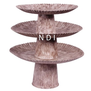 แท่นวางเค้กสำหรับงานแต่งงานที่วางเค้กโลหะแบบกลมชุบเงิน - Product Image 5
