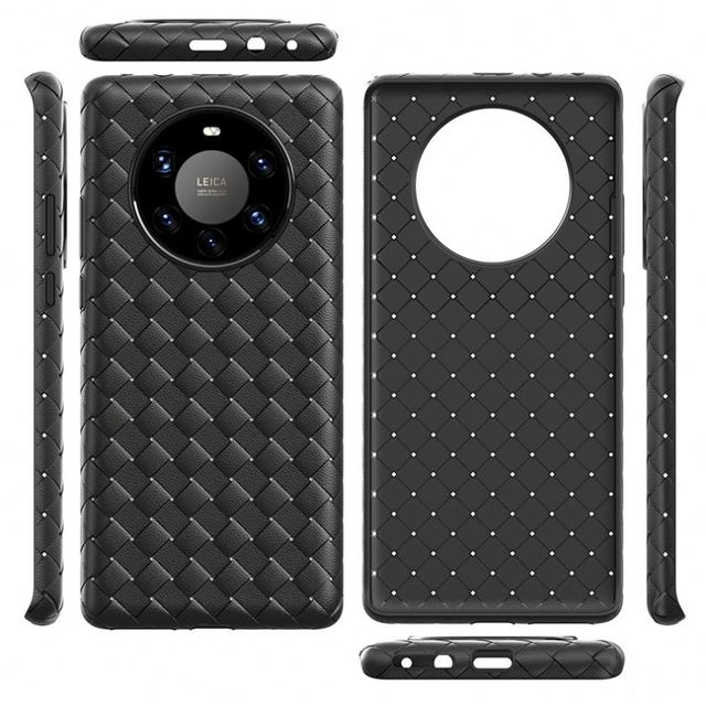 Full Covered Business Style TPU Shockproof Case with Woven Pattern Soft Design for 17-11