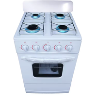Cuisinière à Gaz avec Four, 4 Brûleurs en Cuivre, Aspect Délicat
