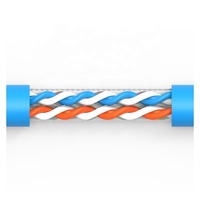 Cable LAN UTP Cat6a para Interiores, 1000 Mbps, 250 MHz, Conductor de Cobre, Revestimiento Azul, Certificado CE/FCC, Cable de Red de Banda Ancha