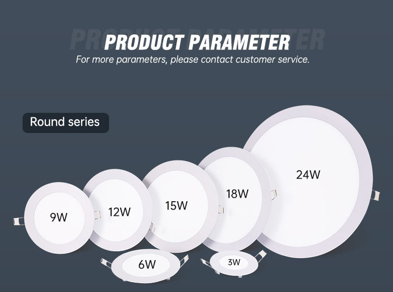 Factory wholesale led panel light 3W 6W 9W 12W 15W 18W 24W round led panel light square panel light for indoor room