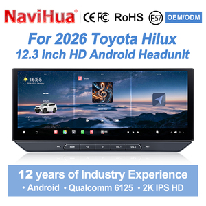 วิทยุติดรถยนต์ NaviHua ขนาด 12.3 นิ้ว ระบบแอนดรอยด์ พร้อมระบบนำทาง GPS สเตอริโอ รองรับ Carplay และ Android Auto มัลติมีเดีย สำหรับรถยนต์โตโยต้า ไฮลักซ์ ปี 2026 - Product Image 1
