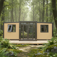 Maison conteneur extensible étanche à 2 chambres, préfabriquée, 20 pieds, 40 pieds, appartement standard hôtelier, structure en acier de luxe