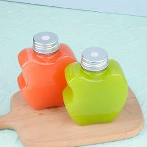 Botellas de bebida de plástico con forma de amor personalizadas botellas de jugo transparentes - Product Image 6