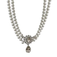 Collier pendentif double couche géométrique incrusté de diamants de luxe pour femmes, collier élégant et sophistiqué