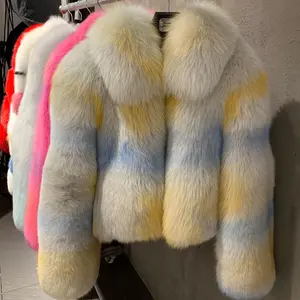 Fox Fur Bomber Ladies Real Fur Jacket Women Natural Fox Coat