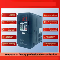 Pengontrol Kecepatan Pompa Kipas Tugas Berat VFD Vektor Tiga Fasa 380V 2.2kw Berkinerja Tinggi Satu Fasa 220 Volt Diproduksi Abongl