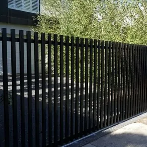 Black powder coated small villa border outdoor panels aluminum decorative metal garden fences