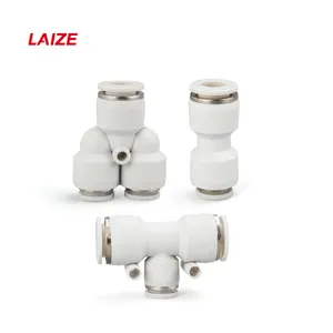 Reducer Straight / Y / Tee Shape Air Hose connector Push in quick connect Fittings White PG PW PEG Coupling