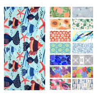 Serviettes de plage personnalisées en microfibre gaufrée, motif imprimé de luxe, séchage rapide, écologiques, anti-sable