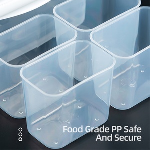Microwavable Plastic Food <b>Container</b> with Cover Air Tight <b>Refrigerator</b> Crisper for Cat Food Storage & Home Use - Product Image 3