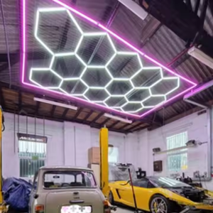 <span class=keywords><strong>Etop</strong></span> Factory Direct LED Hexagonal Light Hive Design Garage LED Grid Light para Car Care Workshop Impermeable 6500K para paisaje - Product Image 3