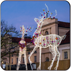 <span class=keywords><strong>Reno</strong></span> <span class=keywords><strong>Navideño</strong></span> Gigante de Metal <span class=keywords><strong>Iluminado</strong></span> en 3D, Personalizable, de Tamaño Real, Decorativo para Exteriores, con Luz LED - Product Image 6