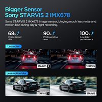 Perekam mengemudi 5K, kamera dasbor depan dan belakang STARVIS 2 IMX678 Sensor 2CH penglihatan malam luar biasa untuk mobil 5GHz WiFi GPS 4K HDR