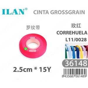 Nastro Grosgrain 2,5 cm 15 Iarde Rosso Rosa per Artigianato - Product Image 3