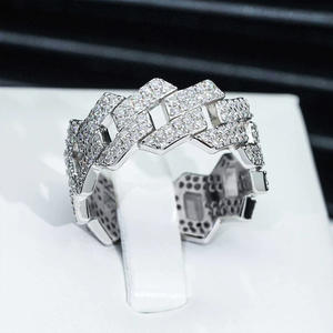 T0761 Anello di Lusso in Oro Bianco con Diamante Taglio Brillante Rotondo Colore D Naturale Unisex per Uso Quotidiano - Product Image 5