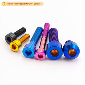 Vis Allen en alliage de titane anodisé de couleur personnalisée MALAXY DIN912, vente chaude, M3 M4 <span class=keywords><strong>M5</strong></span> M6 M7 M8 M10 pour l'industrie des motos - Product Image 1