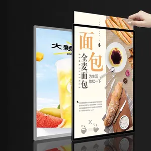 Fashionable Double Side Display Exhibition Super Bright Led Slim Box A3 Aluminum Frame Light Boxes