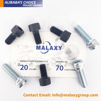 MALAXY Ensemble de vis Allen en acier inoxydable noir DIN912, vis Allen à tête hexagonale, vis à tête hexagonale