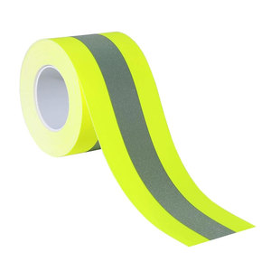 Ruban en tissu polyester réfléchissant haute visibilité WX <span class=keywords><strong>FR</strong></span>, rouleau de 5 cm, à coudre, <span class=keywords><strong>argent</strong></span>é, ignifuge - Product Image 3