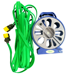 Riego retráctil de <span class=keywords><strong>15</strong></span> <span class=keywords><strong>metros</strong></span>, carretes de goma para lavado, juego de carretes de <span class=keywords><strong>manguera</strong></span> de agua para jardín, antiabrasión, anticorrosión - Product Image 1