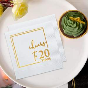 Serviettes <span class=keywords><strong>de</strong></span> Cocktail Personnalisées en Papier Vierge 2 Plis pour Anniversaires et Mariages – 50 à 1000 Pièces avec Impression <span class=keywords><strong>Photo</strong></span> et Logo sur Papier Téléchargeable - Product Image 4