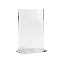 Support de menu magnétique en acrylique transparent en forme de T, présentoir de table autoportant pour restaurant, idéal pour la publicité moderne et le rangement