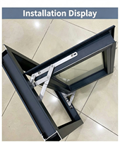 Soporte de Acero Inoxidable para Ventanas Abatibles, Kit de Repuesto, Material 304, para Edificios de Oficinas