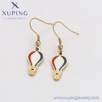 Boucles d'oreilles montgolfière XUPING pour femme, plaqué or 14 carats, bijoux fantaisie mignons et originaux pour festival et usage quotidien
