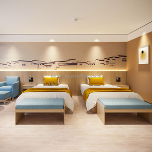 Customizable Economy Hotel Apartmetn Bedroom Set Furniture Wood <b>Bed</b> <b>Frame</b> With Headboard Nightstands Ottoman <b>Sofa</b> & Coffee Table - Product Image 2