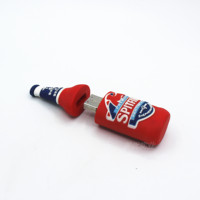 Nouveau 3.0 doux pvc bouteille de vin forme usb flash drive personnel utilisé spécial 1-64gb forme de bouteille de bière usb disque de mémoire flash