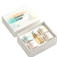 Boîte personnalisée avec couvercle et base, boîte cosmétique de luxe faite à la main, recyclable, avec doublure en éponge pour rouge à lèvres, sérum, crème pour les yeux