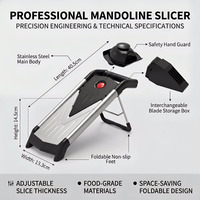 Trancheuse à Mandoline réglable professionnelle, en acier inoxydable, pour aliments, légumes, pommes de terre, ensemble, coupe-légumes
