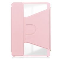Pour iPad Air 13 2025/2024 M3/M2 Étui en cuir transparent rotatif à 360 degrés avec clavier acrylique et emplacement pour stylet