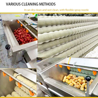 Automatische Groentehuidborstel Wasschiller Machine Voor Het Schillen Van Aardappelen Cassave Zoete Aardappel Wortelbiet