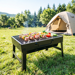 Griglia da Campeggio Portatile Pieghevole a Carbone, Barbecue <span class=keywords><strong>per</strong></span> Escursioni e Cucina all'Aperto - Product Image 1