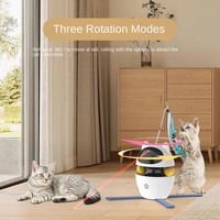 Juguete Láser Inteligente y Ecológico Recargable para Gatos, Robot Interactivo Automático, Dispensador de Golosinas para Limpieza Dental