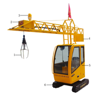 Grand simulateur d'entraînement intérieur en fibre de verre grue à tour équipement d'amusement extérieur en acier pour enfants aires de jeux de jardin ciblées pour les enfants