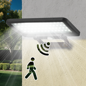 Hiện đại màu đen cảm biến chuyển động tường sconce nhỏ bên ngoài pin Powered ánh sáng ngoài trời di động không dây KHÁCH SẠN năng lượng mặt trời đèn tường - Product Image 1