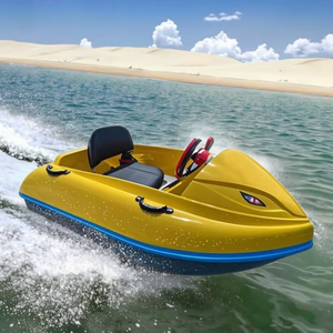 Bateau de <span class=keywords><strong>jet</strong></span>-<span class=keywords><strong>ski</strong></span> électrique pour enfants et adultes en fibre de verre <span class=keywords><strong>avec</strong></span> <span class=keywords><strong>volant</strong></span> et design de sécurité - Product Image 1