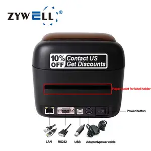 Zwart En Wit 4X6 Verzending Label Printer Met Grote Papier Bin ZY910 A6 Thermische Barcode Printer