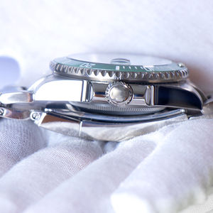 Montres mécaniques personnalisées MINUTETIME DIY NH35 pour HOMMES, cadran vert de luxe, bracelet en acier, mouvement automatique, étanche 10 BAR - Product Image 4