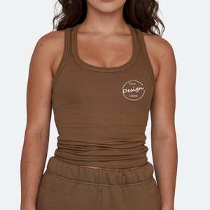 Custom Logo Printed Plain Blank Slim Fit <b>Woman</b> <b>Vest</b> Camisole <b>Tops</b> Wholesale Fitted Ribbed Tank <b>Top</b> <b>Woman</b> - Product Image 2
