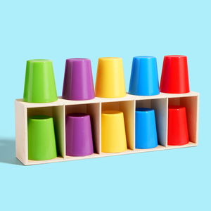 Classic Montessori Cup Guessing Game with Matching Balls and Hand-Eye Coordination Training Interactive Sensory <b>Toy</b> for Kids - Product Image 2