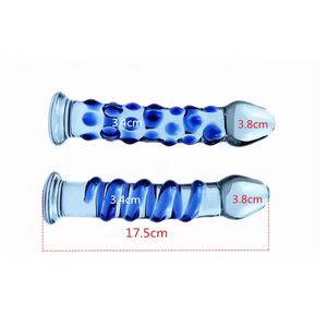 Heißer Verkauf Kristall Boro silikat Glas Sexspielzeug weibliche <span class=keywords><strong>Penis</strong></span> Stimulation G-Punkt Massage gerät hitze beständige Glas dildo Homosexuell Spielzeug - Product Image 2